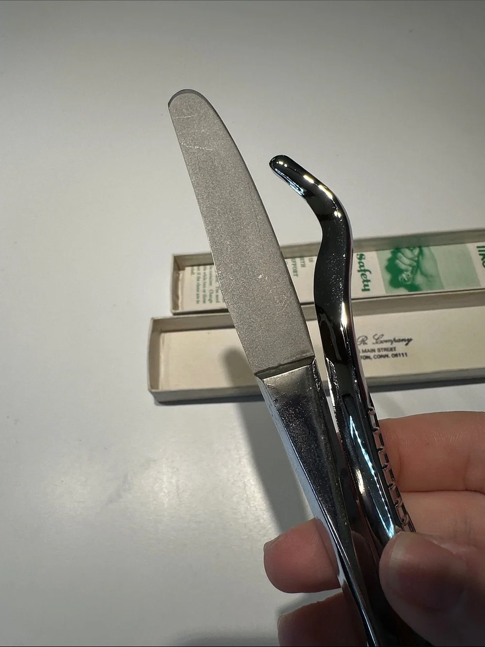 Vintage Original Clam Ram Stainless Steel Clam Opener with Paperwork and Box